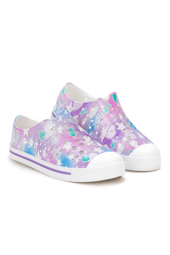 Kids Toddler Slip On Water Shoes for Girls Lightweight Sandals Summer Quick Dry Sneakers,Purple, Size 8