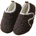 thumbnail image 1 of Kids Toddler Slippers Boys Girls Indoor Fuzzy House Shoes Winter Casual Slip on Barefoot Walking Shoes Lightweight Sneakers Coffee 13 Little Kid, 1 of 5