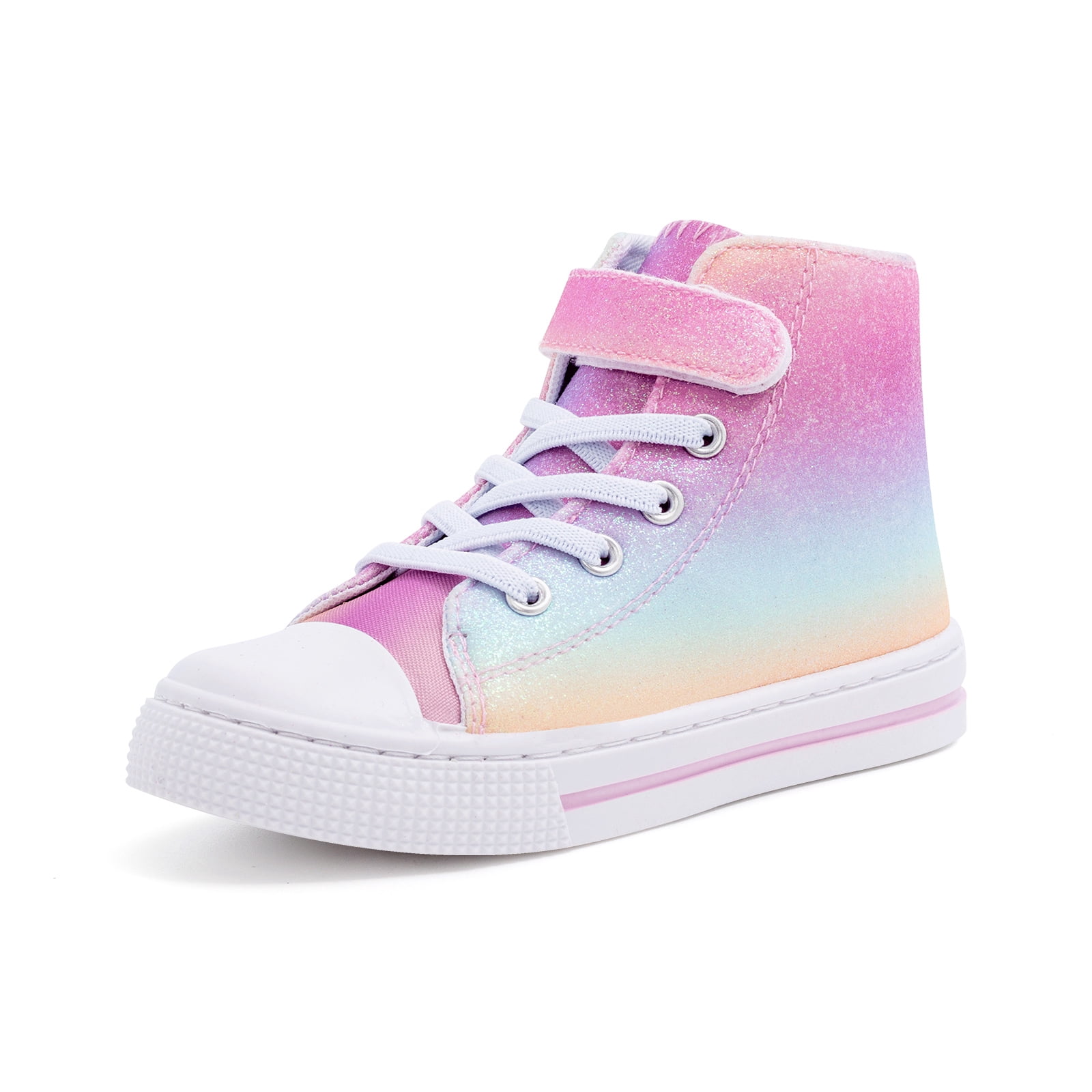 Toddler Kids Sneakers Girls High Top Canvas Shoes, Ombre, Size 13
