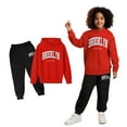 thumbnail image 1 of Kids Toddler Sweatsuit 2 Piece Long Sleeve Letter Graphic Hooded Sweatshirt Jogger Set Fall Clothes 11-12 Years Old Boy Clothes, 1 of 3