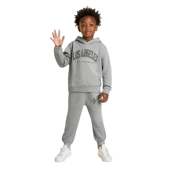 Kids Toddler Sweatsuit 2 Piece Long Sleeve Letter Graphic Pullover Hoodie Sweatshirt and Jogger Pants Winter Clothes 5-6 Years Girls Outfits