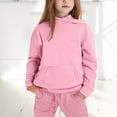 thumbnail image 1 of Kids Toddler Sweatsuit 2 Piece Relaxed Tracksuit Workout Sets Solid Long Sleeve Pullover Hoodie Spring Fall Outfits Set Pink Sweatsuit Sweatsuit Sport Clothes Sets 12-13 Years, 1 of 9