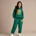 thumbnail image 1 of Kids Toddler Sweatsuit 2PC Long Sleeve Printed Hoodie Sweatpants Winter Clothes Clothes for Teen Girls 8-9 Years Boys Girls Fashion, 1 of 4
