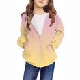thumbnail image 1 of Kids Toddler Thick Zipper Coat Outwear Clothes Toddler Kids Boys Girls Fashion Cute Gradient Print Long Sleeve Pocket Zipper Hoodies Coat Up to 65% Off, 1 of 6