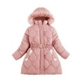 thumbnail image 1 of Kids Toddler Winter Coat,Kids Puffer Jacket with Pocket Zip up Hooded Coat Windproof Warm Child Puffer Jacket Grils Winter Coats Size 5-6 Years, 1 of 3