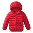 thumbnail image 1 of Kids Toddler Winter Hooded Coats Warm Light Puffer Jacket Short Outerwear for Boys Girls 2-16T, 1 of 9