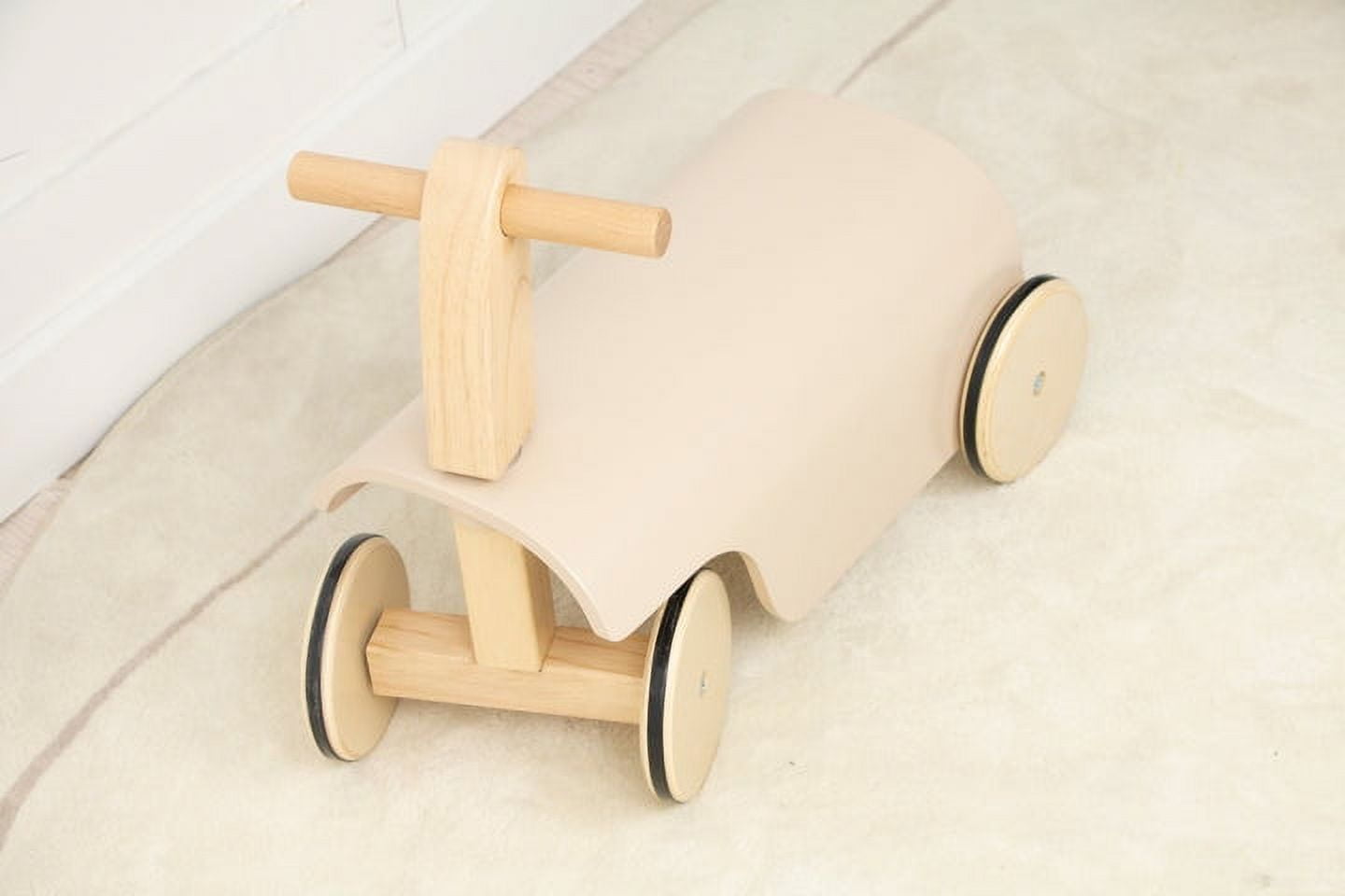 Kids Toddler Wooden Ride-On Toy with Wheels and Walker - Walmart.com