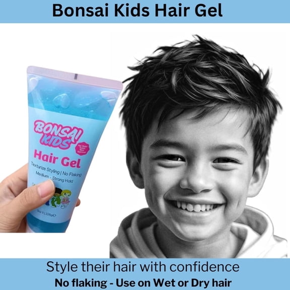 Kids & Toddlers 8 oz Hair Gel for Boys and Girls - Super Hold, No Flakes Long-Lasting Style