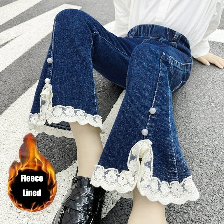 Kids Toddlers Girls Fleece Lined Jeans Winter Denim Jeggings Warm Pants Walmart