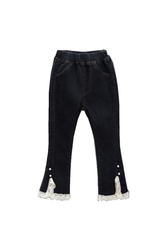 Kids Toddlers Girls Lined Jeans Winter Denim Jeggings Warm Pants 2-3T