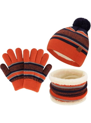 Scarf/Gloves/Hat 3pc. Set- Orange & Blue (#61031 / 6 pack) - Turnovers, Inc.