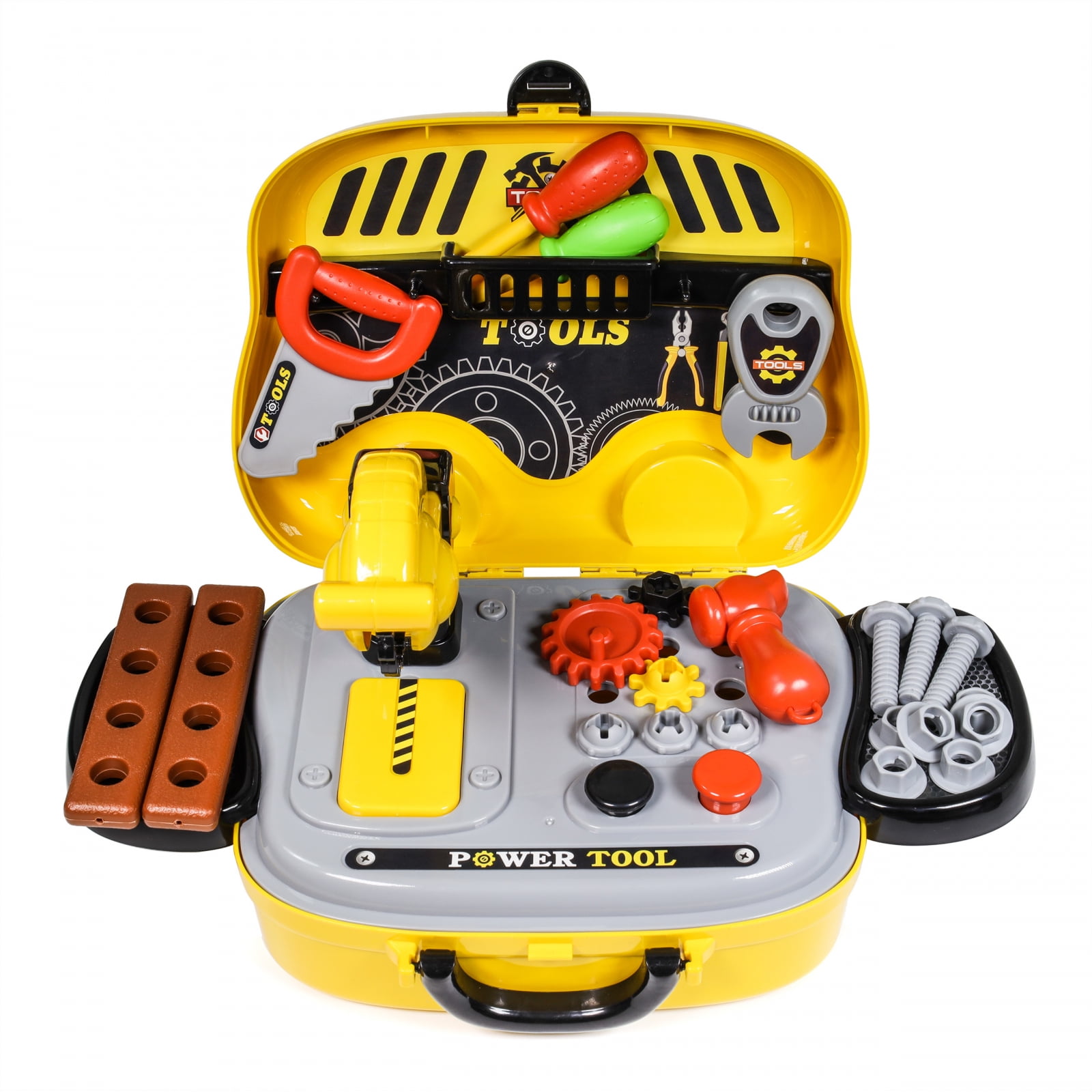 Kids ToolBox Compact Playset Pretend Play Tool Toys With Case, 28pc