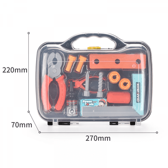 Kids Tools Set Construction Toys with Toy Pliers & Box, Pretend Play Tool Set for Boys Girls Christmas Birthday Gifts