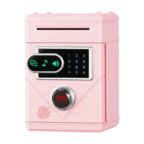Kids Touch Screen Piggy Bank with Automatic Coin Counting and Safe Box