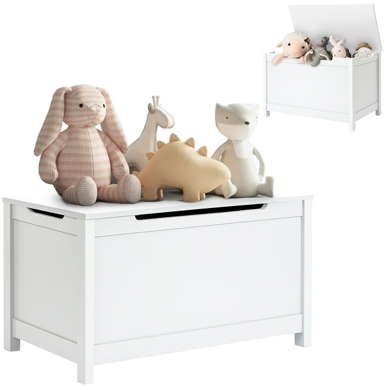 Wooden Toy Box with Seating Bench White Kids Toy Chest with Safety Hinged  Lid Large Storage Cabinet with Cushion Seat Bench Toy Storage Organizer  Gift for Girls and Boys - Yahoo Shopping