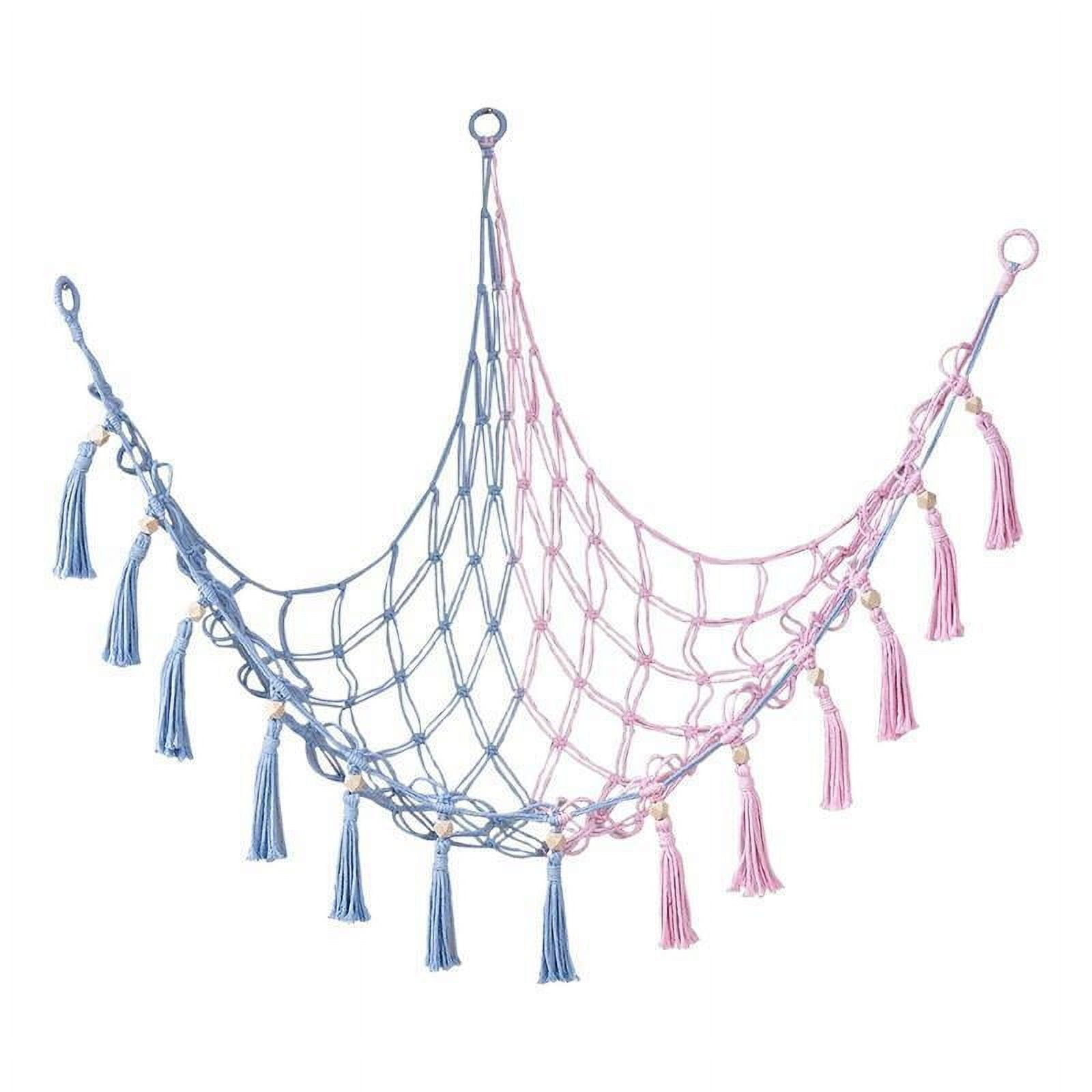 Kids Toy Hammock Cuddly Soft Storage Mesh Net for Teddy Bear Bedroom Nursery