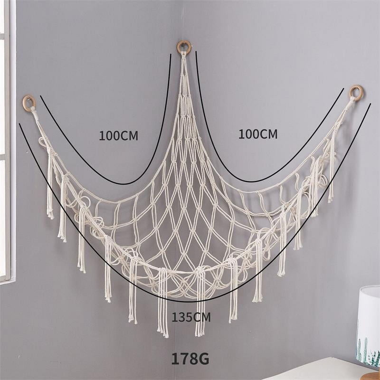 Kids Toy Hammock Cuddly Soft Storage Mesh Net for Teddy Bear Bedroom Nursery
