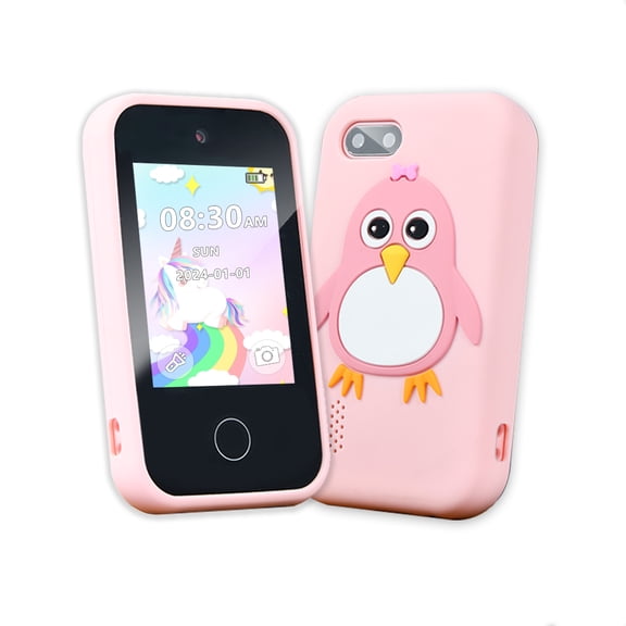Kids Toy Phone with Dual Camera, 2.8-inch IPS Screen, 32GB Expandable Memory, 21 Games and Multi-Language Support, Perfect Gift for 3-12 Year Olds(Pink)