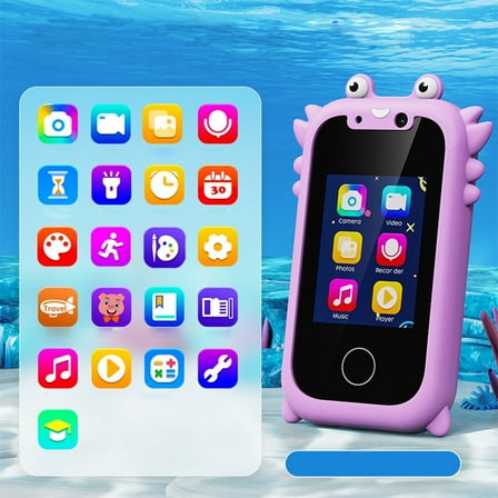 Kids Toy Phone with Camera Learning Games for Toddlers Ages 3+ Pretend Play Educational Gift Christmas Stocking Stuffer for Boys Girls