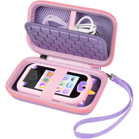 Kids Toy Smartphone Case Compatible with Kikapabi/for Joozfee/for dancingcow/for Prysyedawn, Learning Toys Holder for Play Cell Phone, SD Card, Over 7 Years Age- Purple