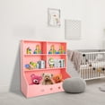 thumbnail image 1 of Kids' Toy Storage Organizer, 3-Tier Children's Room Bookcase, Girls Room Bookshelf Cabinet Home Organization Toy & Bookcase for Playroom Storage, Kids Room Organizers and Storage Pink, 1 of 14