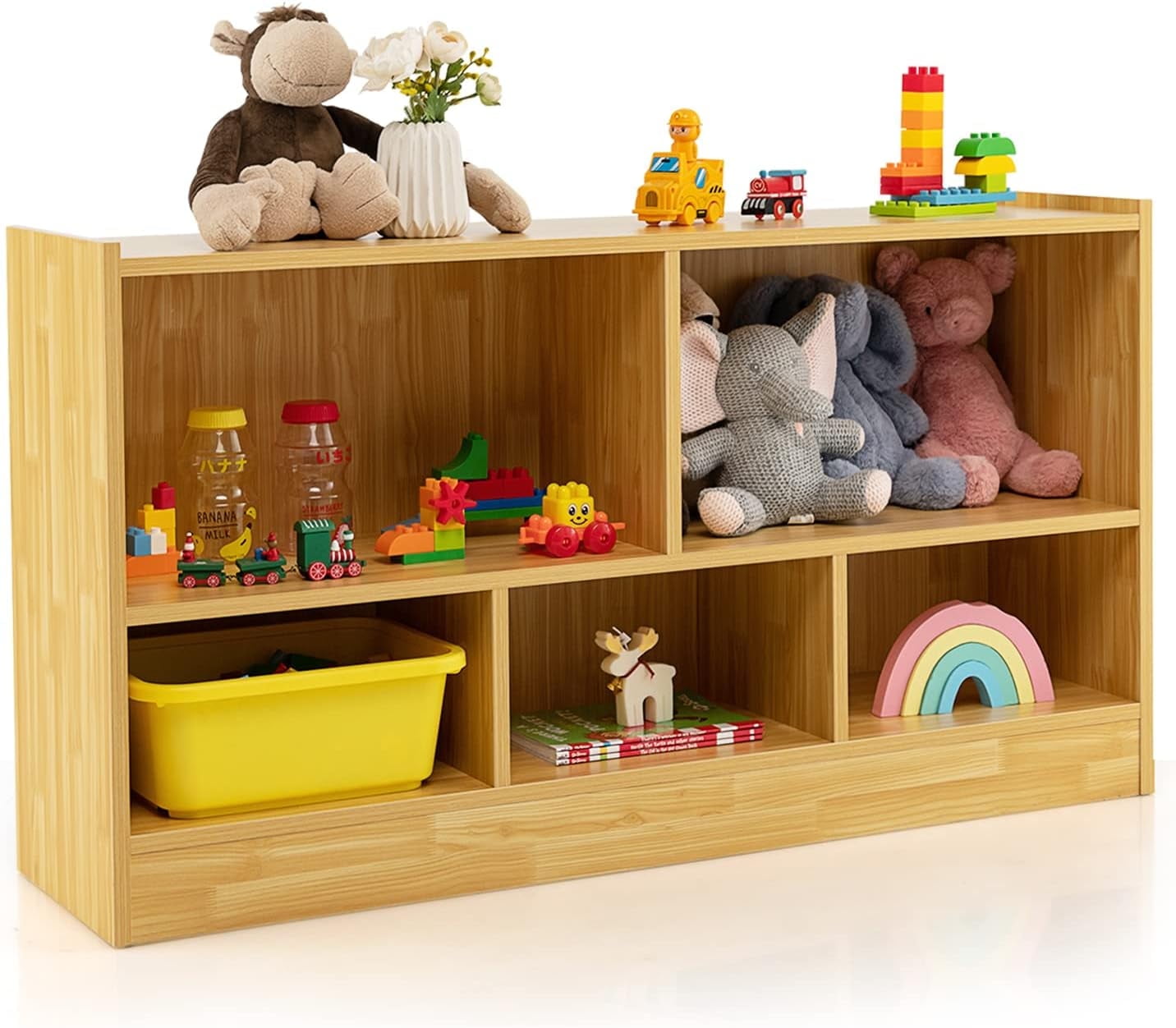 Kids Toy Storage Organizer, 5Section Storage Daycare Shelf for
