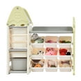 thumbnail image 1 of Kids Toy Storage Organizer with 14 Storage Bins Extra Large Tree Shape Design for Kids Room Playroom Nursery Room, Green, 1 of 6