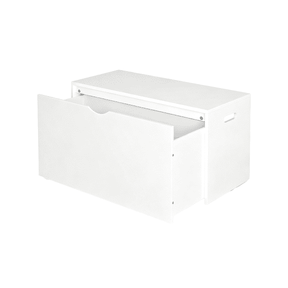 Kids Toy Storage Organizer with Rolling Drawer Modern Wooden Toy Chest with Wheels, Large Pull-Out Bin for Nursery, Bedroom or Playroom