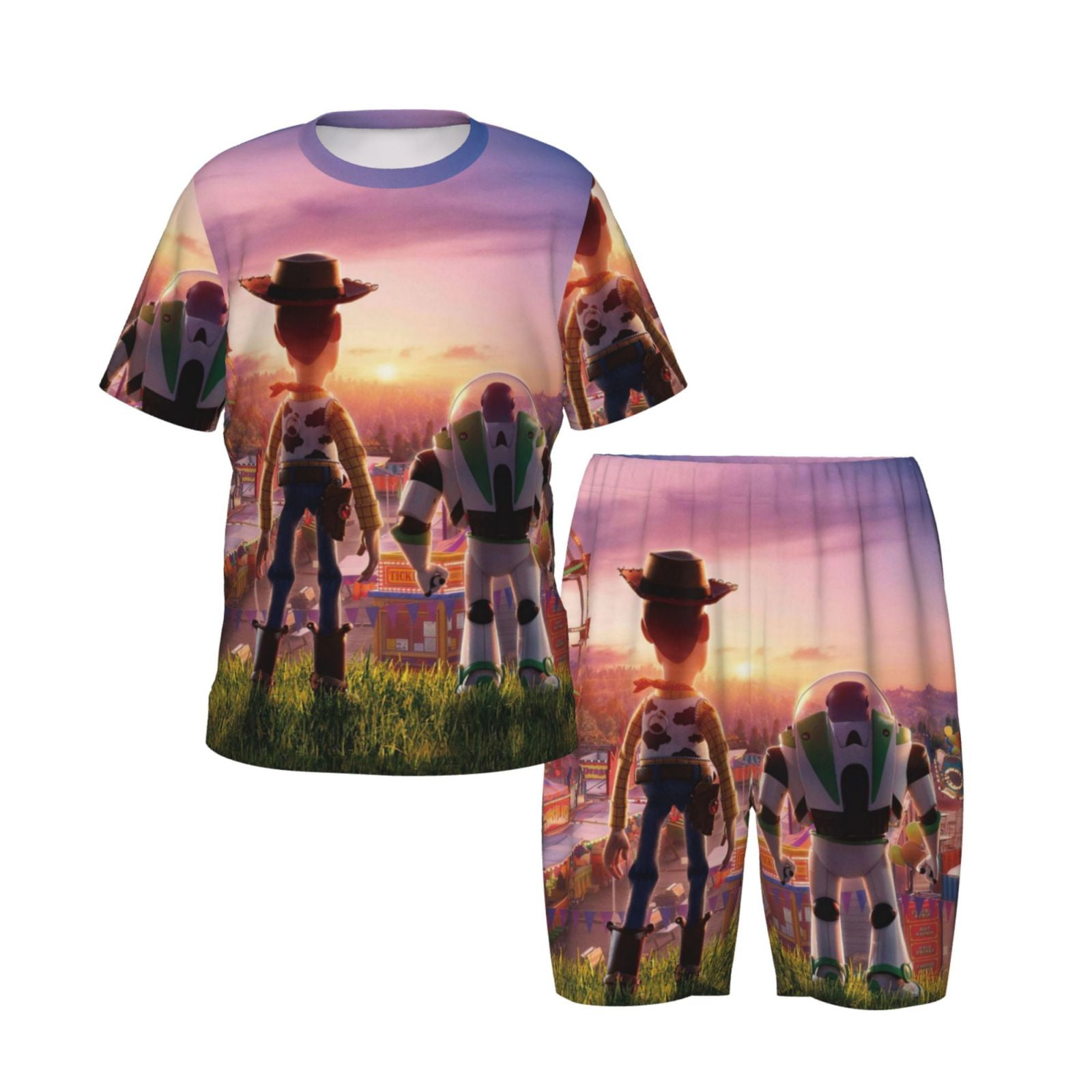 Children's Cartoon Top and Pants Set