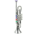 thumbnail image 1 of Raindrops 1Pack Silver Toy Trumpet for Toddlers Imitation Instrument Playtime, 1 of 8