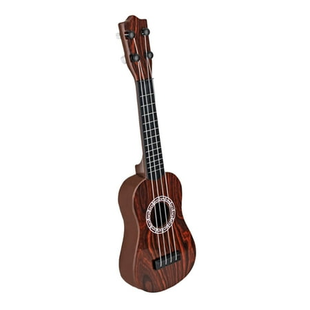 Kids Toy Ukulele Mini Children Guitar Developmental Educational Musical Instrument Toy for Beginner Aged 3+ Baby Xmas Present red brown