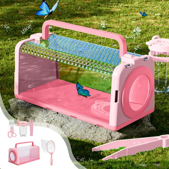 Kids Toys under $5 Fufafayo Bug Catcher for Kids Sturdy Toddler Bug Catching Kit Gifts with Bug Cage Box Insect Catcher Butterfly Net Tweezer, Bug Habitat Kit Outdoor Toys for Age 3 4 5 6