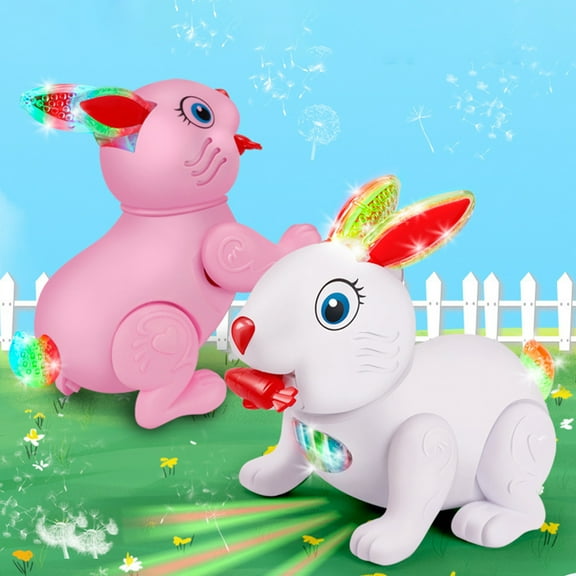 Kids Toys under $5 Fufafayo Hopping Rabbit Interactive Electronic Pet Bunny Toy with Singing and Dancing Gift for 3-6 Year Boys Girls Toddlers Birthday