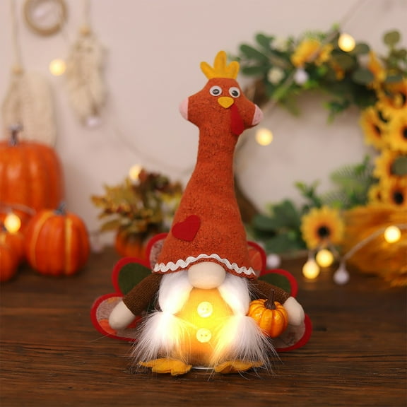 Kids Toys under $5 Fufafayo Thanksgiving Turkey Toy, Thanksgiving Exquisite Turkey Plush Decoration for Autumn Harvest Home and Room Table Ornaments, Birthday Gift Thanksgiving Party Decor