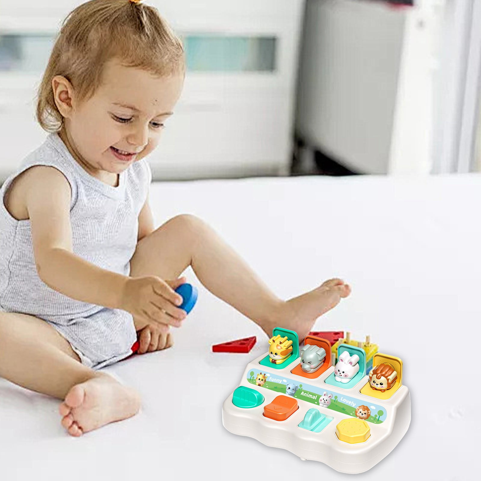 Pop Up Baby Toy Music Baby Toys 12-18 Months Interactive Pop-Up