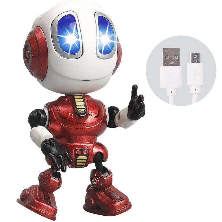 Kids Toys Boys Girls Robots Toys Christmas Stocking Stuffers 2022 New Mini Talking Robots Gifts for Adults with 10 Hours Working Time USB Charging LED