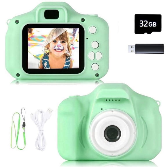 Kids Toys Children Digital Camera for 3-8 Year Old Boys Girls Kids Action Camera ,Toddler Video Recorder 2 Inch 32GB SD Card