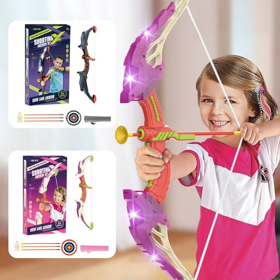 Kids Toys under $5 kkbbma Kids Bow And Arrows Set,Kids Bow And Arrows Set With 3 Suction Cup Arrows, Targets & Dorlach, Indoor And Outdoor Toys For Children Boys Girls