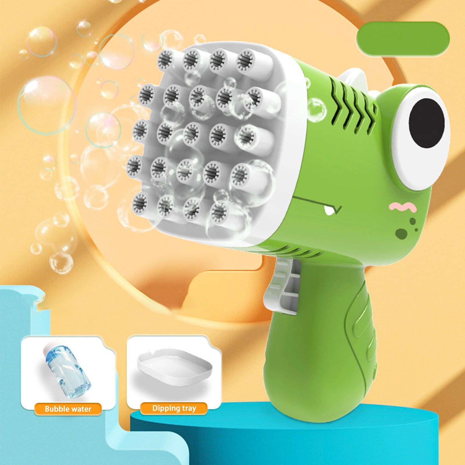 Kids Toys Dinosaur Bubble Machine,23 Holes Small Dinosaur Bubble GuN
