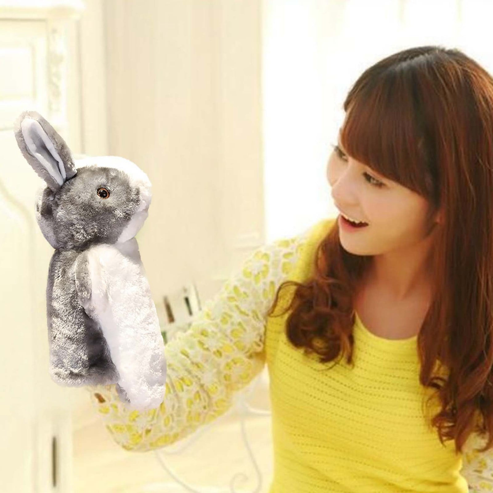 Kids Toys Easter Bunny Children's Hand Puppet Doll Comfort Toy Plush ...