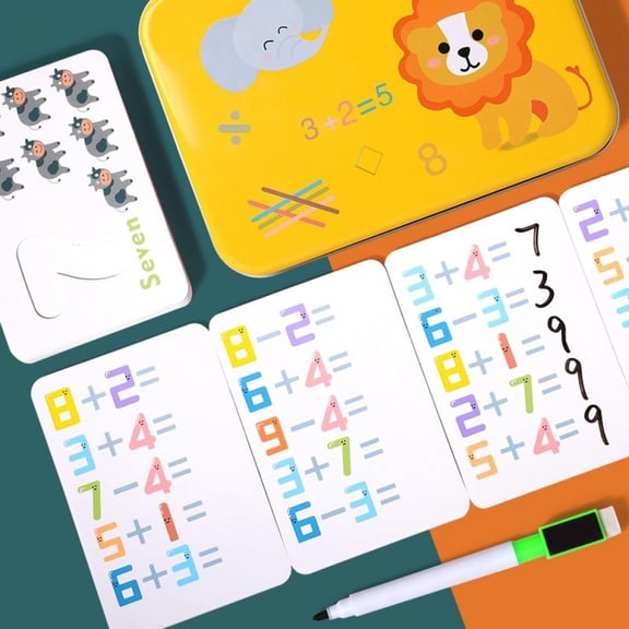 Kids Toys Kids Math Toys Wood Arithmetic Toy Digital Pairing Cards With Counting Sticks Kindergarten Preschool Toys For Children Girls Boy