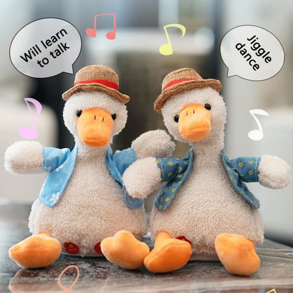 Kids Toys Talking Duck Repeats What You Say,Talking Plush Interactive Toys with 200 Songs ,USB Charging,Perfect Gift for Boy Girl
