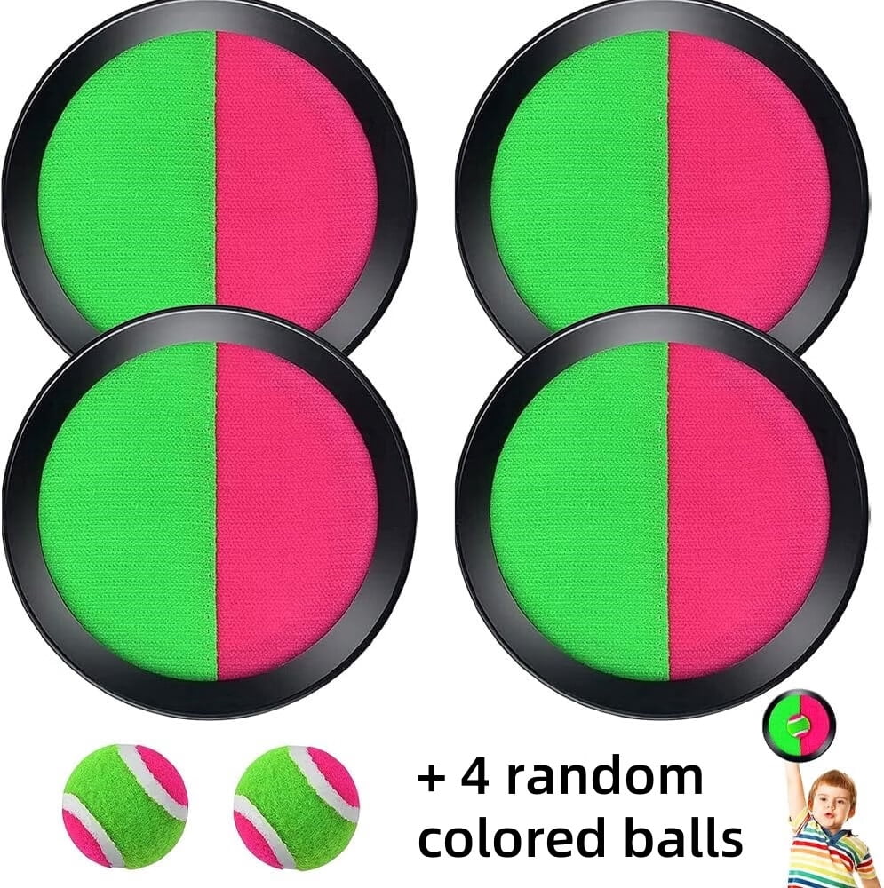Kids Toss Ball Catch Game Set 2 Paddles 2 Balls
