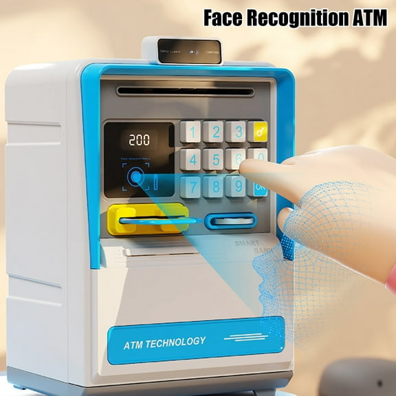 Kids Toys under $5! CQCYD Piggy Bank for Kids, Coin Bank with Simulated Card Slot & Facial Recognition, ATM Money Saving Boxfor Kids