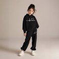 thumbnail image 1 of Kids Tracksuit Athletic Sweatsuits Sets,2 Piece Long Sleeve Black Tracksuit Pullover Hoodie Leggings Pants Fall Winter Clothes 9-10 Years Old Girl Clothes Cute&nbsp;Boys Girls&nbsp;Clothing, 1 of 6