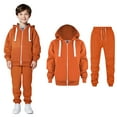 thumbnail image 1 of Kids Tracksuit Athletic Sweatsuits Sets,2 Piece Long Sleeve Full ZipOrange Tracksuit Hoodie and Jogger Sweatpants Winter Clothes Kids Clothes 6-7 Years, 1 of 6