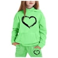 thumbnail image 1 of Kids Tracksuit Athletic Sweatsuits Sets,2 Piece Long Sleeve Green Hoodie Sweatshirt and Jogger Pants Winter Clothes Toddler Boys Clothes 4-5 Years Cute&nbsp;Boys Girls&nbsp;Clothing, 1 of 6
