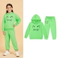 thumbnail image 1 of Kids Tracksuit Athletic Sweatsuits Sets,2 Piece Long Sleeve Green Pullover Hoodie Sweatshirt Leggings Pants Fall Clothes Kids Boy Clothes 8-9 Years, 1 of 6