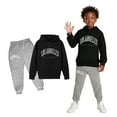thumbnail image 1 of Kids Tracksuit Athletic Sweatsuits Sets 2 Piece Long Sleeve Letter Graphic Pullover Hoodie Sweatpants Warm Fall Winter Clothes Boy Clothes 5-6 Years, 1 of 4