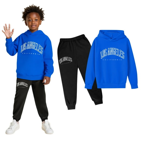 Kids Tracksuit Athletic Sweatsuits Sets,2 Piece Long Sleeve Letter Pattern Tracksuit Hoodie Jogging Pants Winter Clothes 4-5 Years Boys Clothes